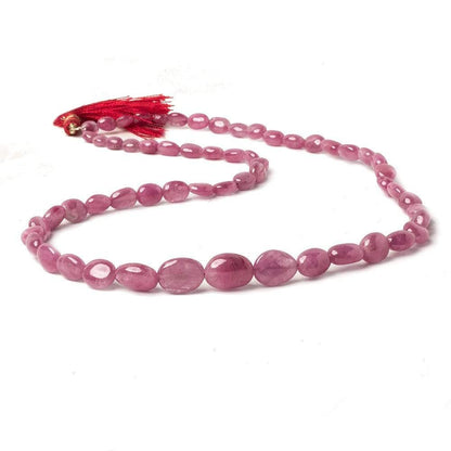 6x5-13x9mm Burmese Ruby plain nugget beads 19 inch 59 pieces