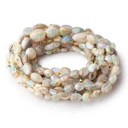 6x5-14x9mm Ethiopian Opal with Matrix Plain Nugget Beads 17.75 inch 48 pieces AA