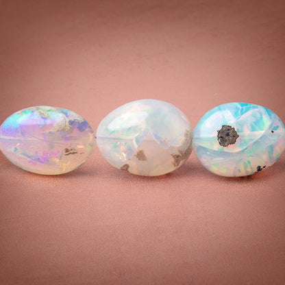 6x5-17x12mm Ethiopian Opal Plain Nugget Beads 20 inch 45 pieces AA