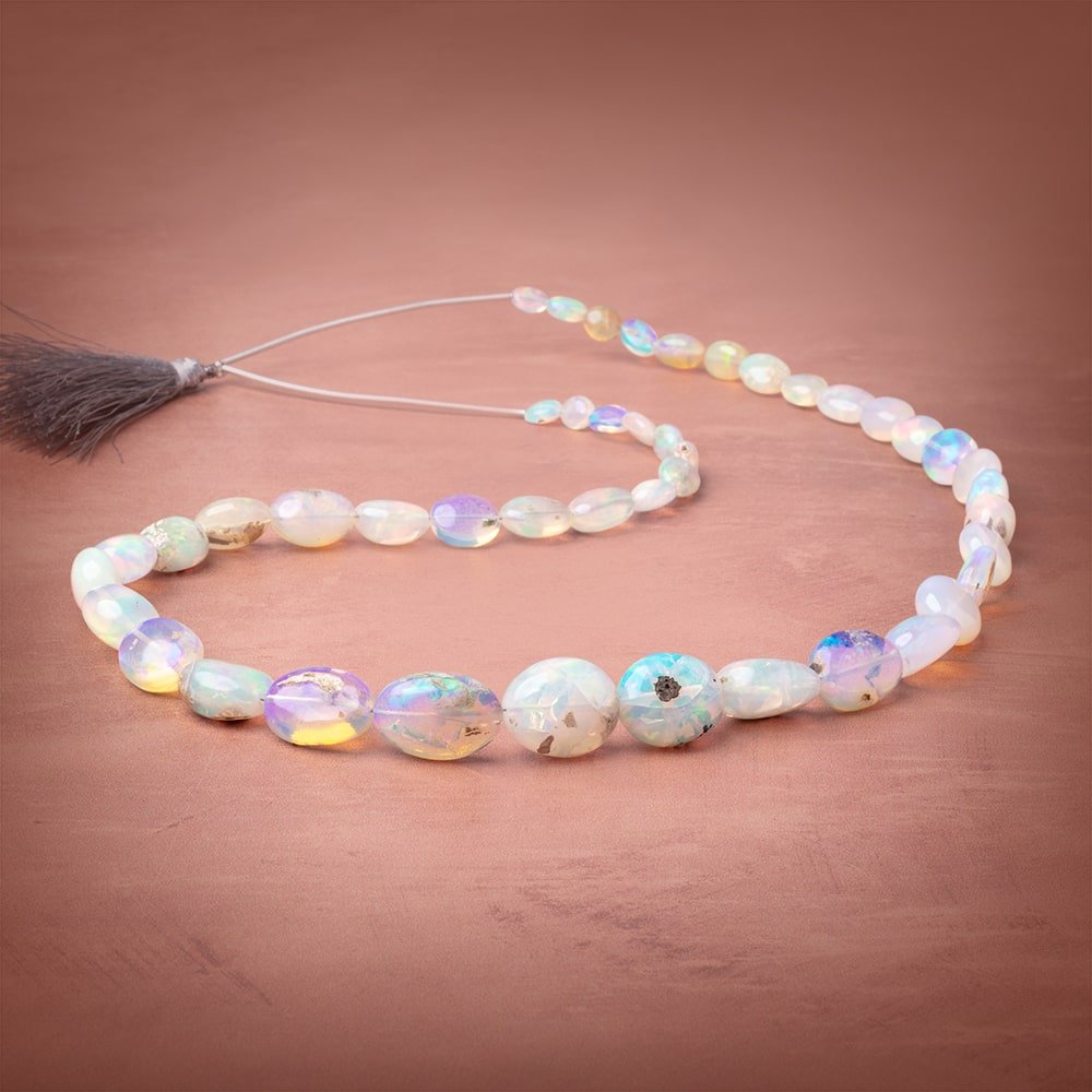 6x5-17x12mm Ethiopian Opal Plain Nugget Beads 20 inch 45 pieces AA