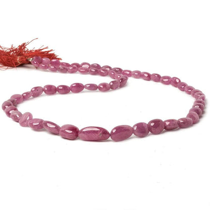 6x5-17x8mm Burmese Ruby plain nugget beads 19.5 inch 59 pieces