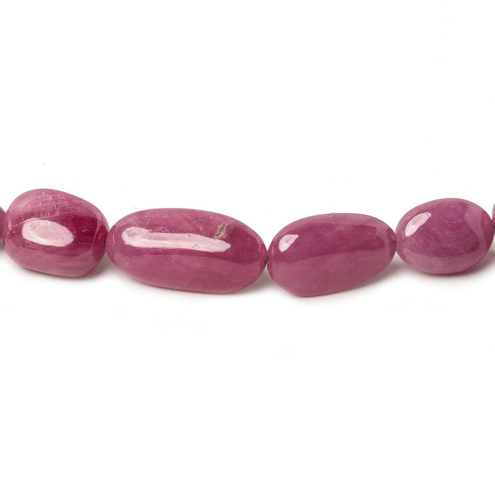 6x5-17x8mm Burmese Ruby plain nugget beads 19.5 inch 59 pieces