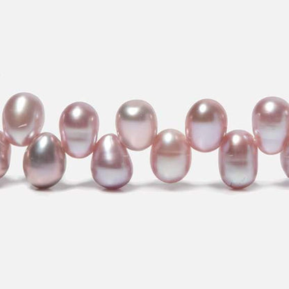 6x5-7x5mm Ice Pink Top Drilled Oval Freshwater Pearls 16 inch 96 pieces