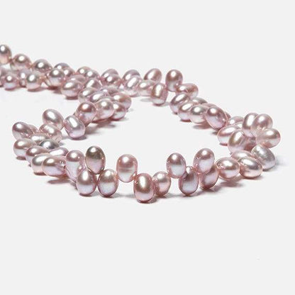 6x5-7x5mm Ice Pink Top Drilled Oval Freshwater Pearls 16 inch 96 pieces
