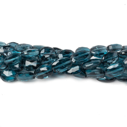 6x5-7x5mm London Blue Topaz Faceted Oval Beads AA Grade 8 inch 30 beads