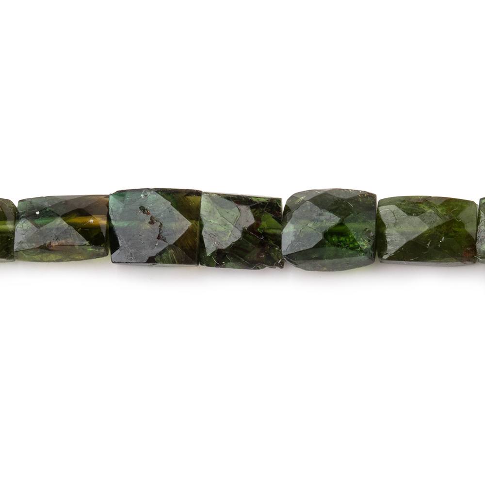 4x6mm Chrome Green Tourmaline Faceted Rectangles 15 inch 56 Beads