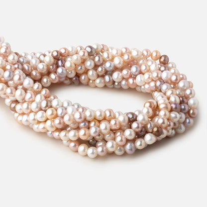 6x5-7x6mm Tri Color side drilled Baroque freshwater pearls 16 inch 68 pieces