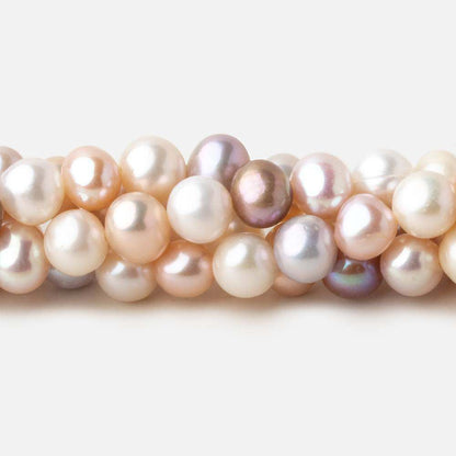 6x5-7x6mm Tri Color side drilled Baroque freshwater pearls 16 inch 68 pieces