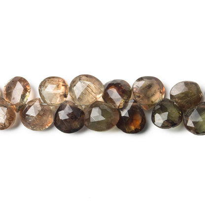 6x5-7x7mm Andalusite Faceted Hearts 8 inch 62 pieces