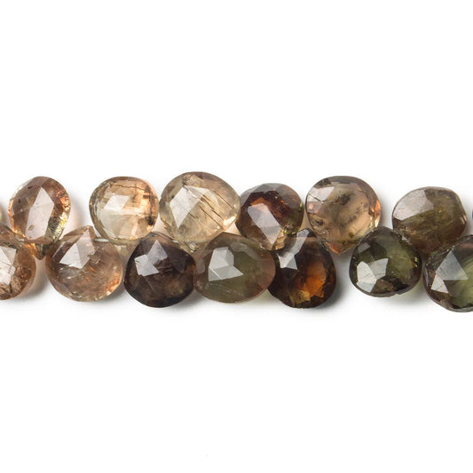 6x5-7x7mm Andalusite Faceted Hearts 8 inch 62 pieces