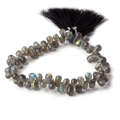 6x5-8x5mm Labradorite Plain Tear Drop Beads 8 inch 70 pieces