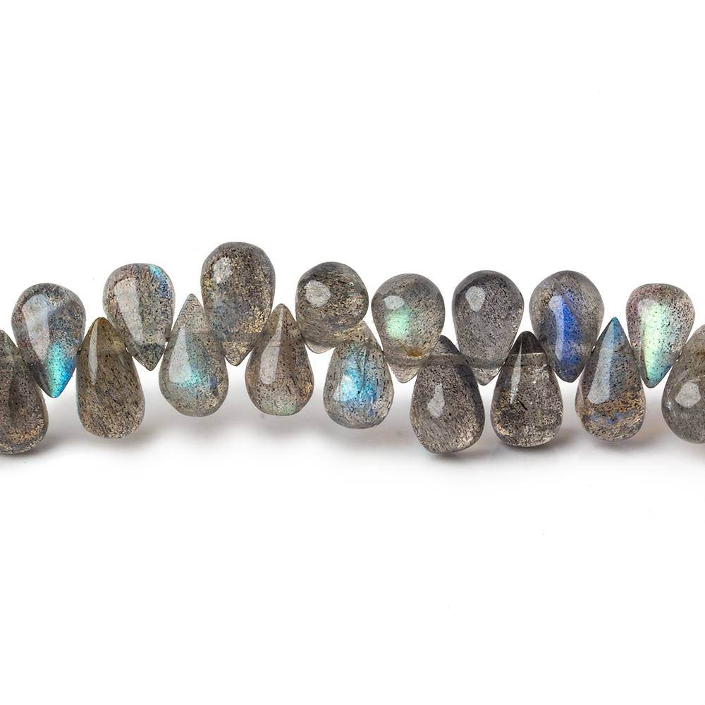 6x5-8x5mm Labradorite Plain Tear Drop Beads 8 inch 70 pieces