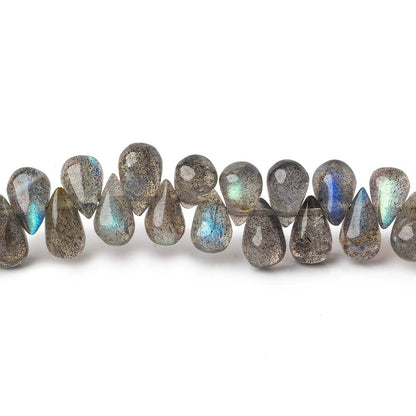 6x5-8x5mm Labradorite Plain Tear Drop Beads 8 inch 70 pieces