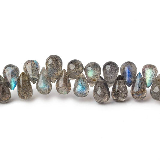 6x5-8x5mm Labradorite Plain Tear Drop Beads 8 inch 70 pieces