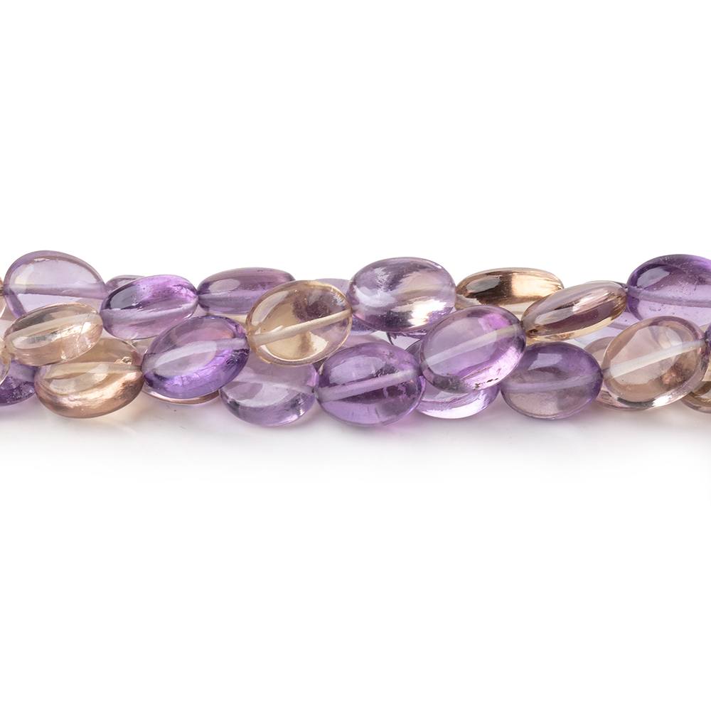 6x5-8x7mm Ametrine Plain Oval Beads 14 inch 44 pieces