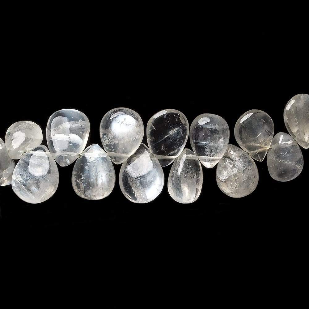 6x5-9x7mm Ceylon Moonstone plain pear beads 8 inch 56 pieces A grade