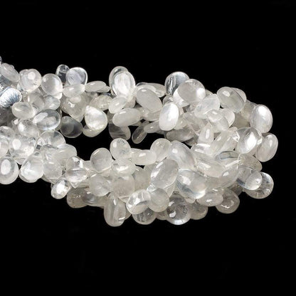 6x5-9x7mm Ceylon Moonstone plain pear beads 8 inch 56 pieces A grade