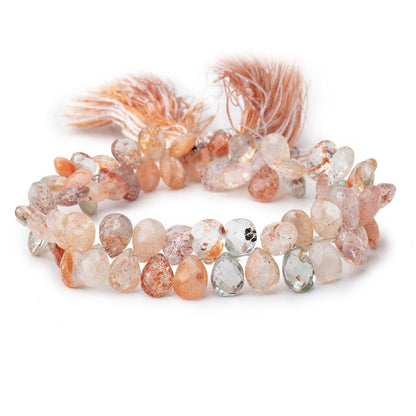 6x5-9x7mm Multi Color Sunstone Faceted Pear beads 7.5 inch 64 pieces