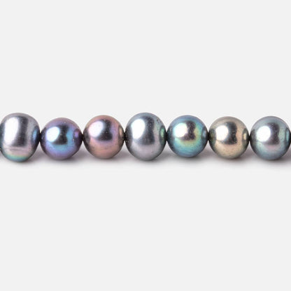 6x5mm Light Peacock Off Round Freshwater Pearls 16 inch 72 Beads