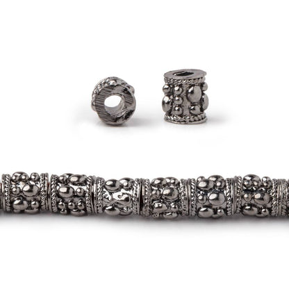 6x5mm Rain Drop Design Tube Beads 8 inch 33 pieces