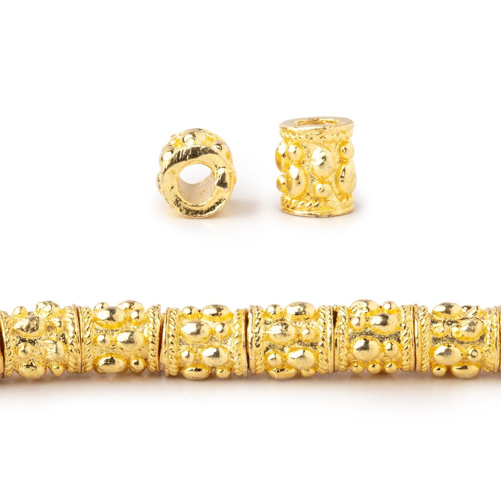 6x5mm Rain Drop Design Tube Beads 8 inch 33 pieces