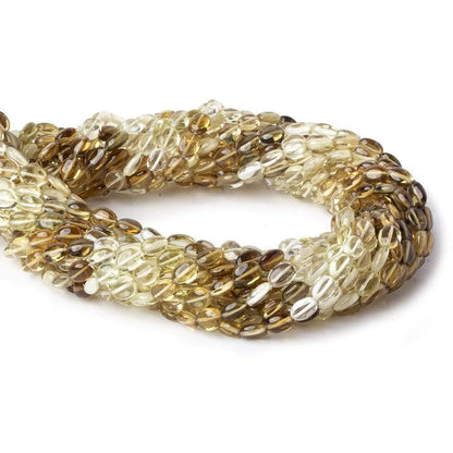 6x5mm Shaded Lemon Quartz plain oval beads 16.5 inch 65 pieces