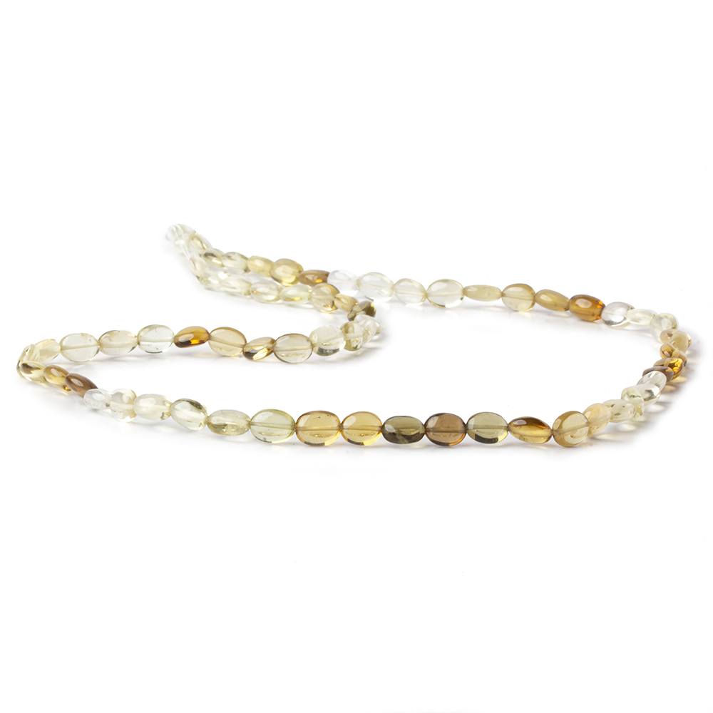 6x5mm Shaded Lemon Quartz plain oval beads 16.5 inch 65 pieces