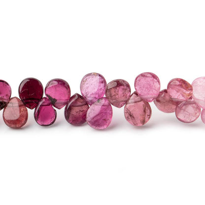 6x5mm Shaded Pink Tourmaline Plain Pear Beads 17 inch 146 pieces AA