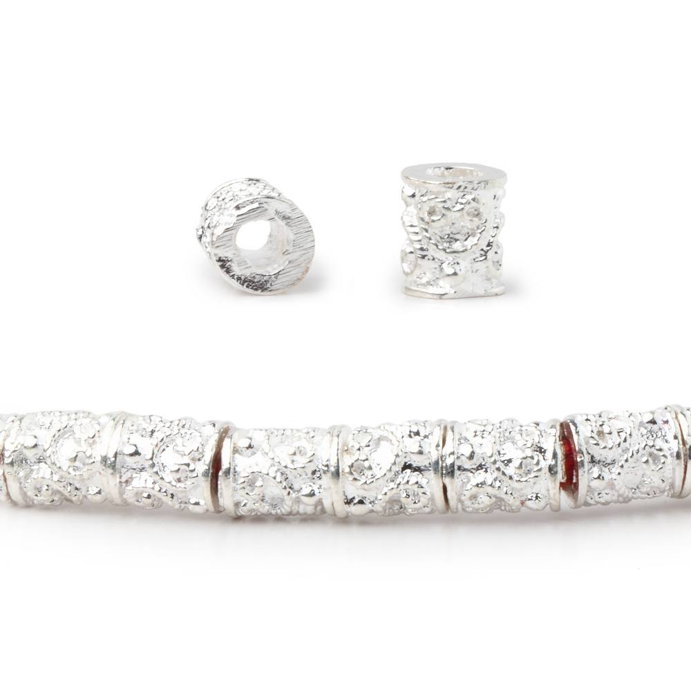 6x5mm Twisted Pretzel Design Tube Beads 8 inch 32 pieces