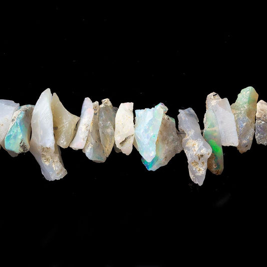 6x5x3-13x5x3mm Australian Opal center drilled Natural Crystal Chip Beads 7.5 inch 64 beads
