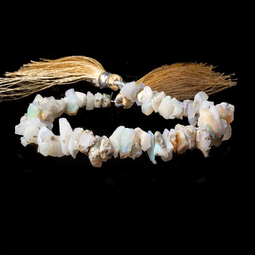 6x5x3-13x5x3mm Australian Opal center drilled Natural Crystal Chip Beads 7.5 inch 64 beads