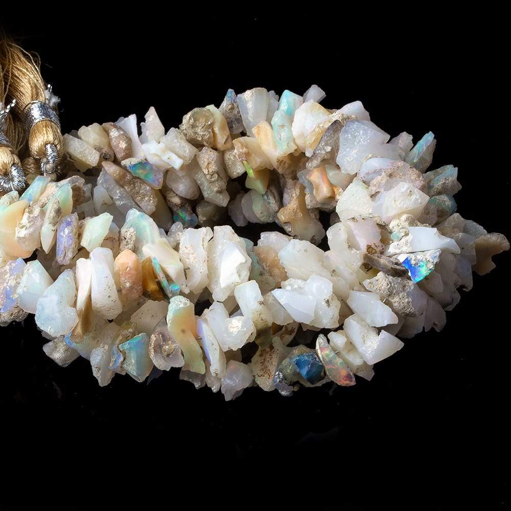 6x5x3-13x5x3mm Australian Opal center drilled Natural Crystal Chip Beads 7.5 inch 64 beads