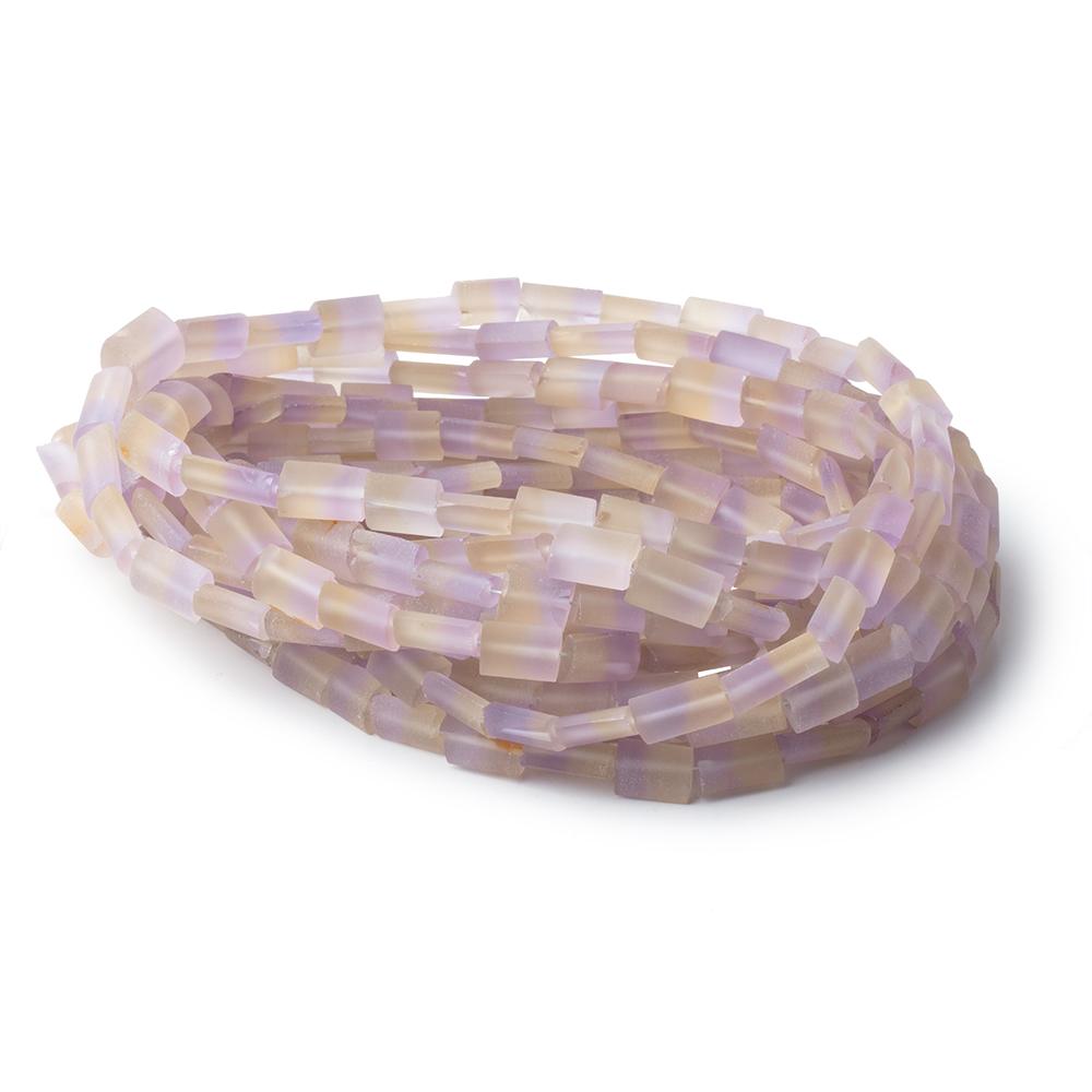 6x6-10x7mm Matte Ametrine Plain Tube Beads 18 inch 55 pieces AA