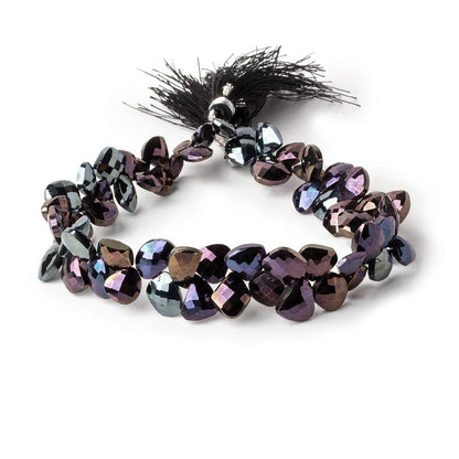 6x6-10x7mm MultiColor Metallic Black Spinel Fancy Shapes 9.5 inch 63 beads