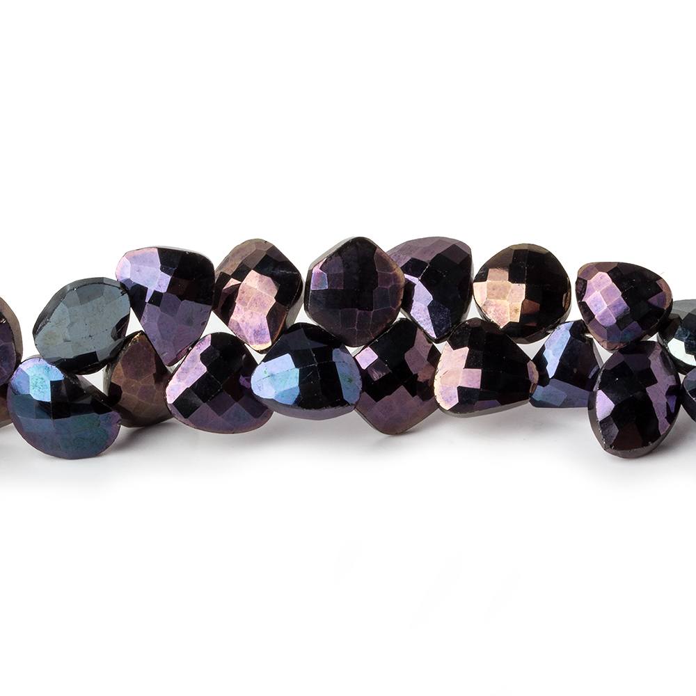 6x6-10x7mm MultiColor Metallic Black Spinel Fancy Shapes 9.5 inch 63 beads