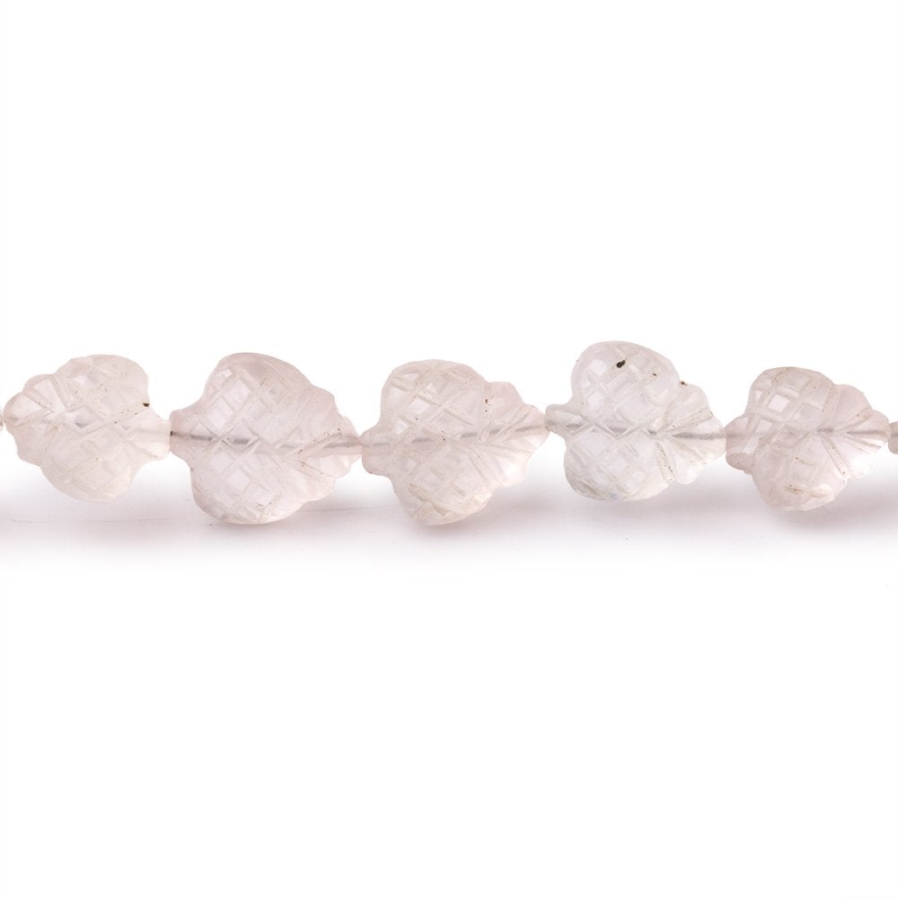 6x6-10x9mm Morganite Carved Fancy Shaped Beads 7.5 inch 23 pieces