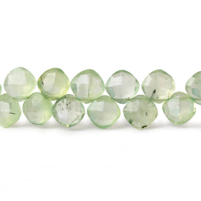 6x6-6.5x6.5mm Prehnite faceted pillow beads 7.25 inch 46 pieces