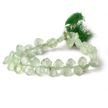 6x6-6.5x6.5mm Prehnite faceted pillow beads 7.25 inch 46 pieces