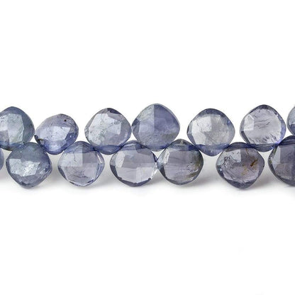 6x6-7x7mm Iolite faceted pillow beads 7.25 inch 48 pieces A