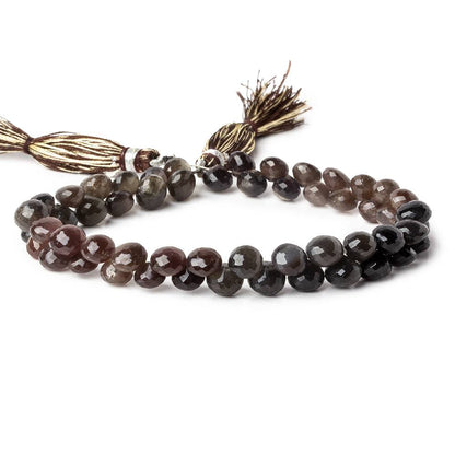 6x6-7x7mm Platinum Grey & Plum Scapolite Candy Kiss beads 9 inch 55 pieces A