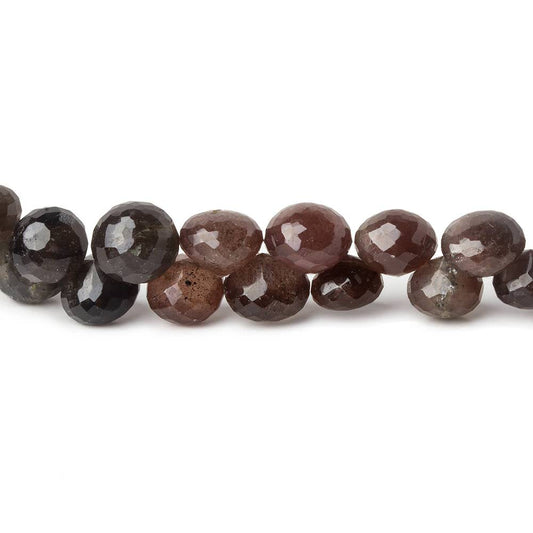 6x6-7x7mm Platinum Grey & Plum Scapolite Candy Kiss beads 9 inch 55 pieces A