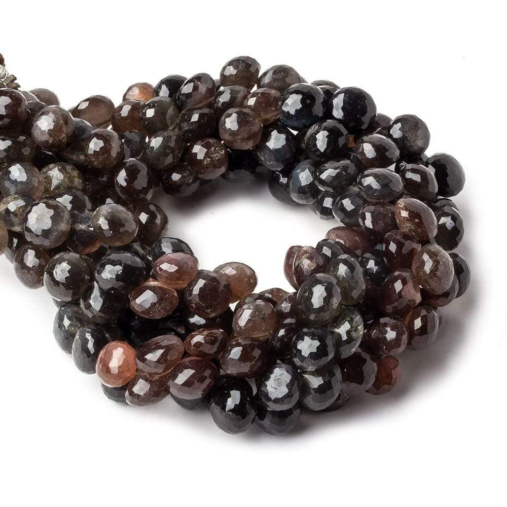 6x6-7x7mm Platinum Grey & Plum Scapolite Candy Kiss beads 9 inch 55 pieces A