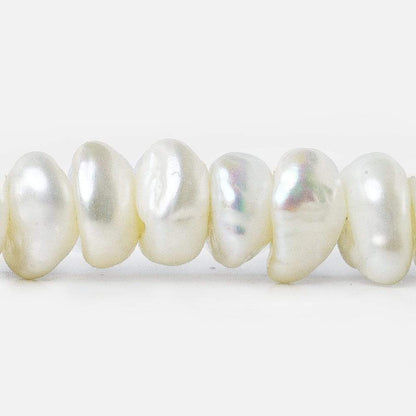 6-7mm White Center Drilled Keshi Freshwater Pearl 15.5 inch 85 pieces