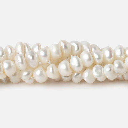 6-7mm White Center Drilled Keshi Freshwater Pearl 15.5 inch 85 pieces