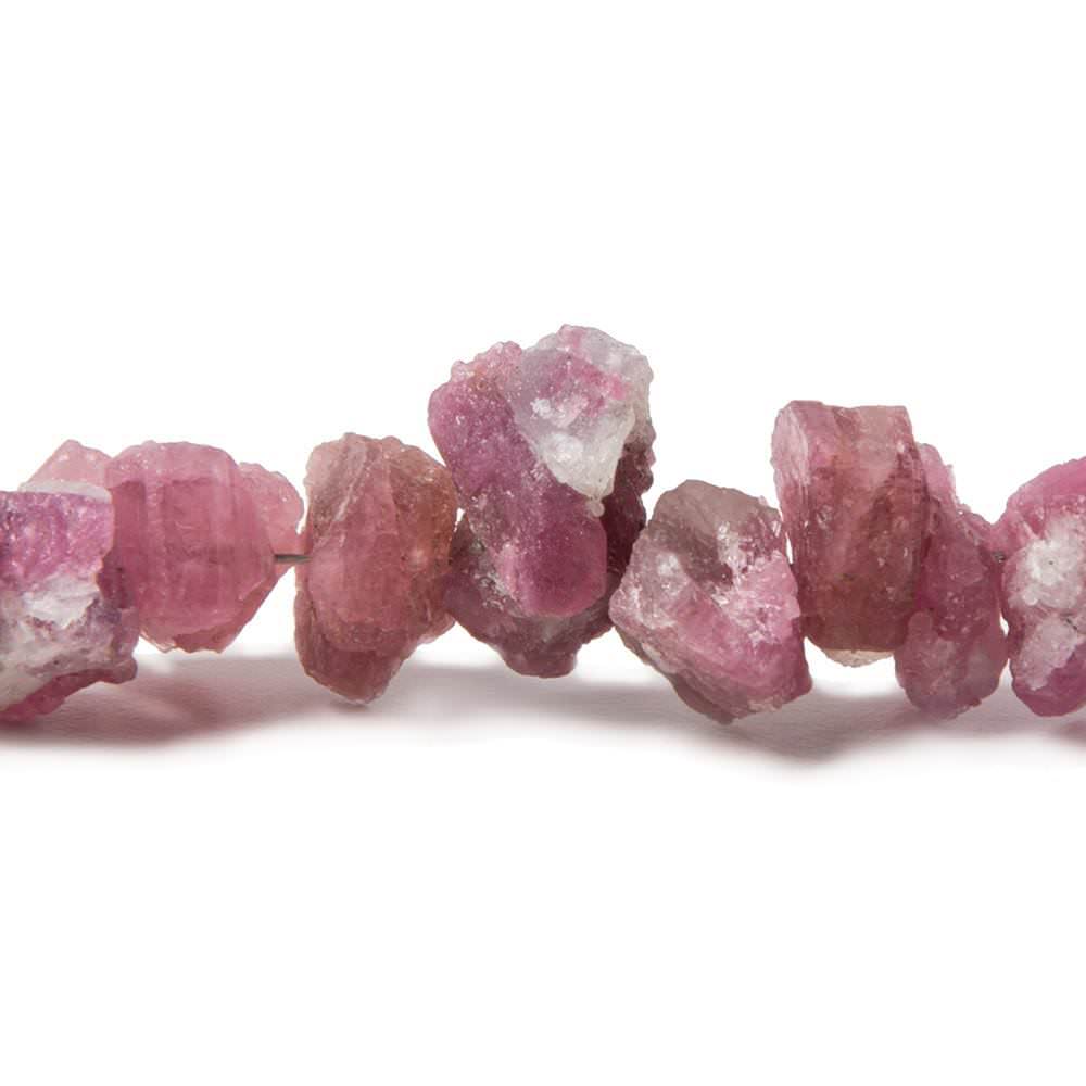 6x6.5-9x6mm Pink Tourmlaine Side Drilled Chip Beads 8 inch 52 pieces