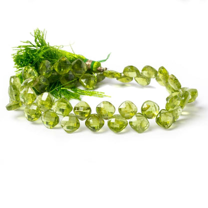 6x6mm Peridot Top Drilled Faceted Pillow 8 inch 45 pieces