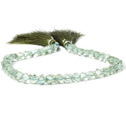 6mm Prasiolite faceted nugget beads 9.5 inch 40beads