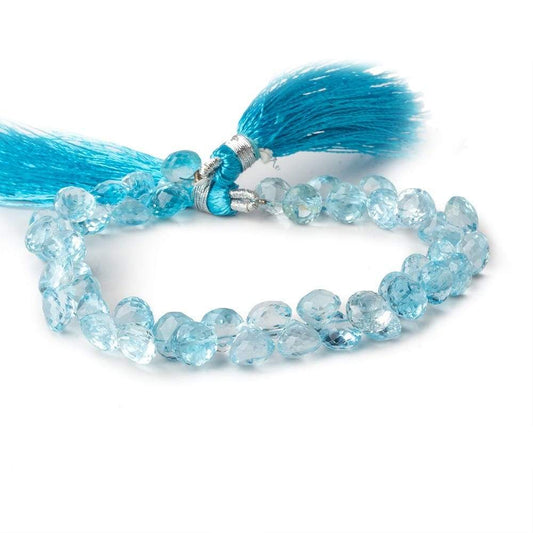 6x7-8x6mm Sky Blue Topaz Candy Kiss Beads 8 inch 48 pieces