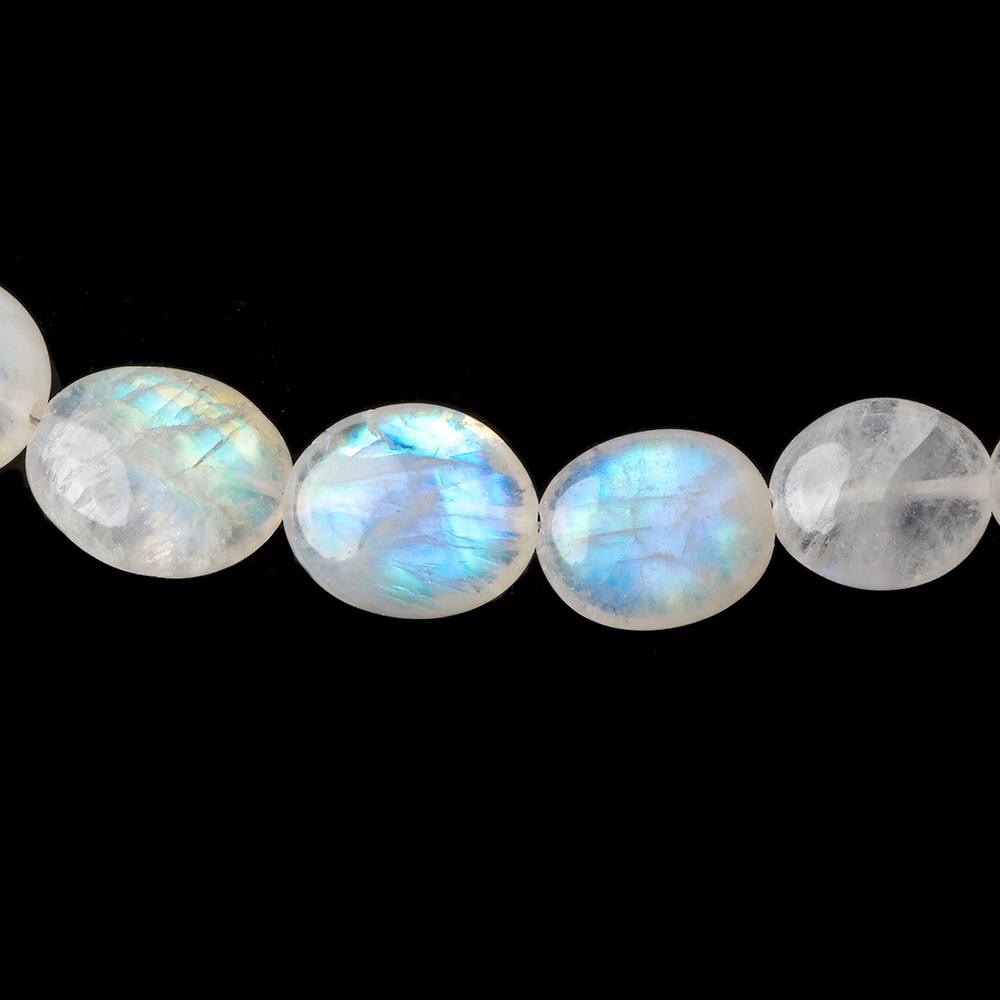 6x7-9x12mm Rainbow Moonstone Plain Oval Beads 18 inch 38 pcs