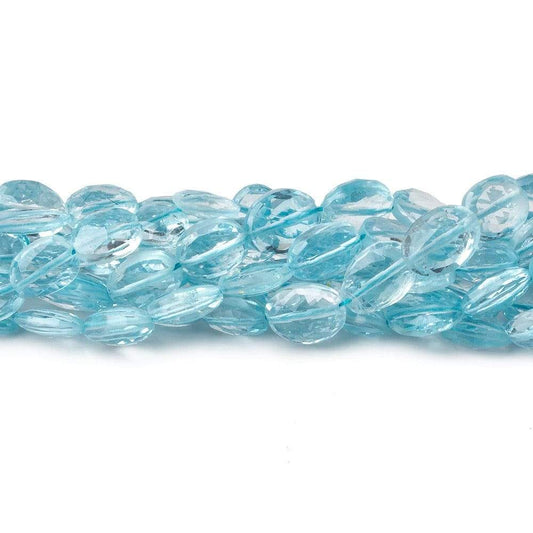 6x7-9x7mm Sky Blue Topaz Faceted Oval AA Grade 10 inch 29 Beads